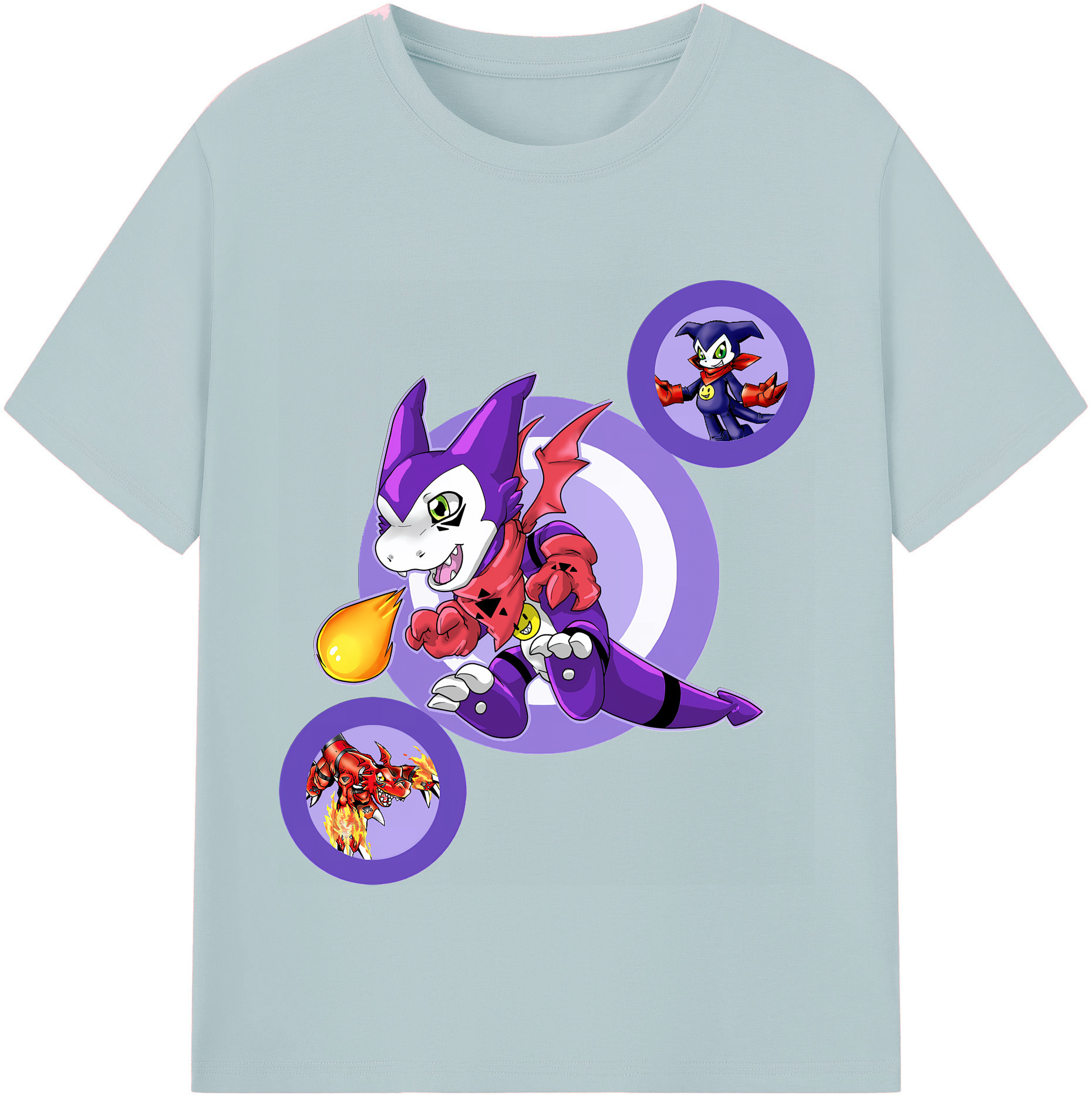 （画像用） Digimon デジタルモンスター/デジモン 綿100％半袖Tシャツ（フロントプリント）